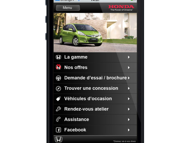 Site Honda mobile